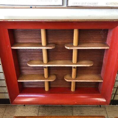 Vintage bamboo wall shelf