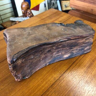 Vintage wood trinket box, 1 compartment
