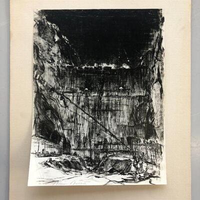 William Woollett Boulder Dam litho