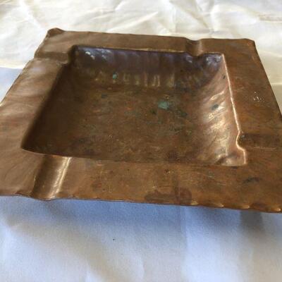 Vintage Craftsman Co copper,  hand hammered ashtray