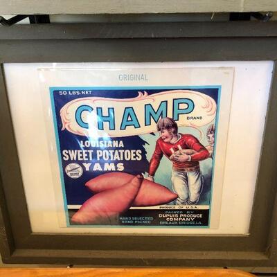 Vintage vegetable crate label