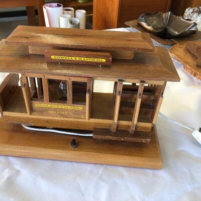 Vintage San Francisco trolley car desk lamp
