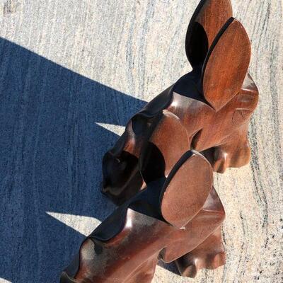 Vintage Haitian horse head bookends