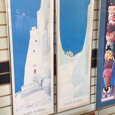 Vintage James Harrill lithos of Greece