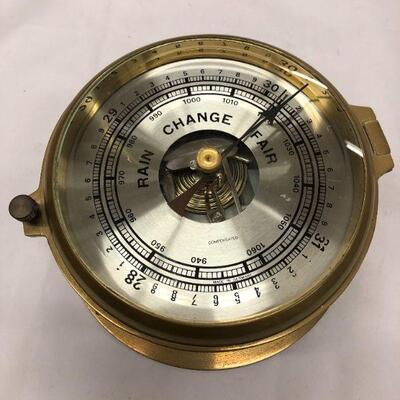 Vintage brass weather reader