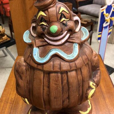 Vintage clown cookie jar