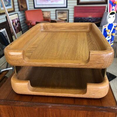 Vintage two tray letter holder