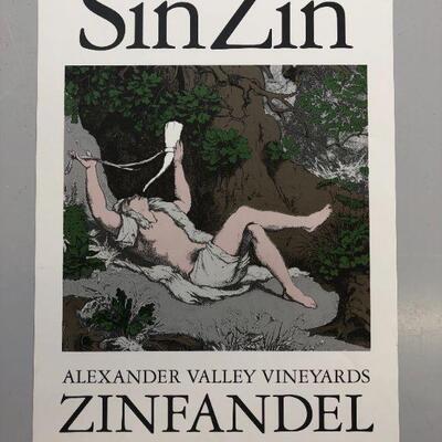 Vintage Sin Zin poster