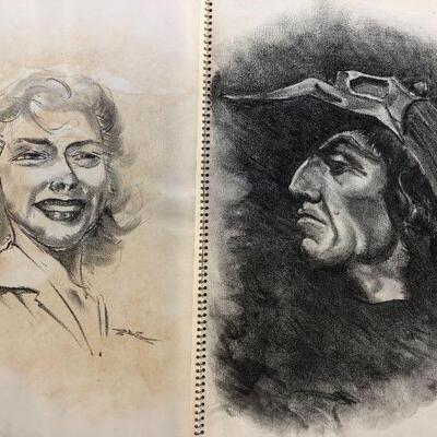 Vintage artist's sketch book