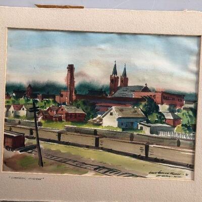 James Harrison Forman watercolor of Luddington, MI