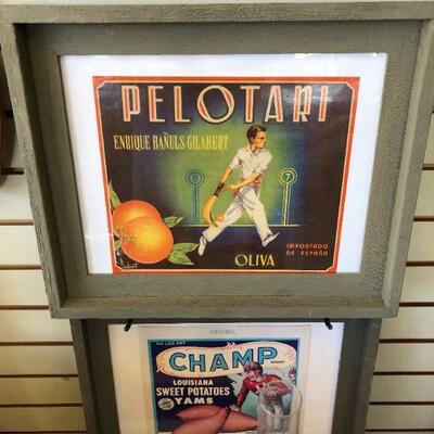 Vintage fruit crate label