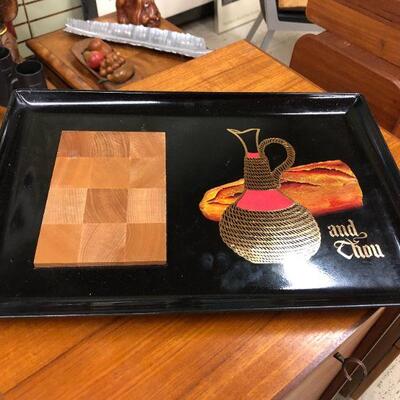 Resin tray with cheeseboard