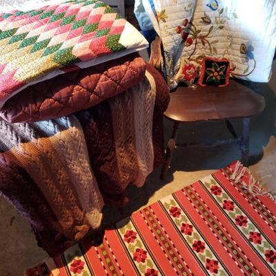 Quilts, Blankets, Vintage Chair & More! https://ctbids.com/#!/description/share/675695 This wonderful lot includes a chair made by the WA...