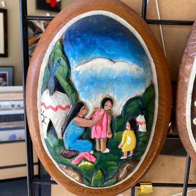 Painted wood carvings by Jarvis