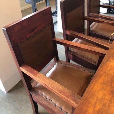 Antique Harvest Farm house Dining Table, Bench and Chairs.