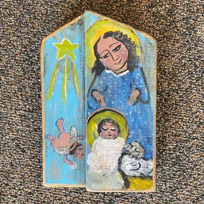 Retablo by Lidia, "The Angels adore my Jesus. Let's adore him too."