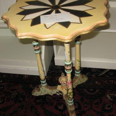 fun hand painted table  BUY IT NOW $ 