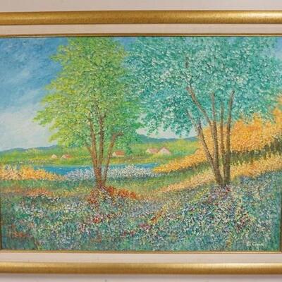 1024	LANDSCAPE OIL PAINTING SIGNED LOWER RIGHT, 55 IN X 44 IN OVERALL	100	200	50	PLEASE PAY ATTENTION FOR DAILY ADDITIONS TO THIS SALE....