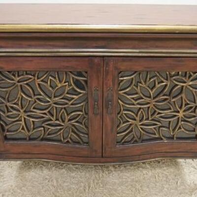 1132	DREXEL 2 DOOR SERVER WITH WOOD GRAINED FINISH AND GILT ACCENTS, 48 IN WIDE X 18 IN DEEP X 32 1/2 IN HIGH	200	400	100	PLEASE PAY...