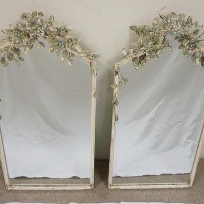 1051	PAIR OF MIRRORS W/METAL FRAMES & VINE & FLORAL BORDER, SOME LOSSES, 40 IN HIGH X 20 IN WIDE	150	300	50	PLEASE PAY ATTENTION FOR...
