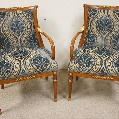 1003	PAIR OF UPHOLSTERED CARVED ARM CHAIRS W/GILT WOOD ACCENTS	150	300	75	PLEASE PAY ATTENTION FOR DAILY ADDITIONS TO THIS SALE. PARTIAL...