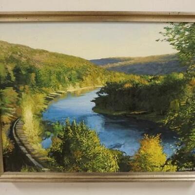 1179	JAY BROOKS OIL ON CANVAS DELAWARE WATER GAP, 1998, 18 IN X 24 IN IMAGE	50	100	20	PLEASE PAY ATTENTION FOR DAILY ADDITIONS TO THIS...