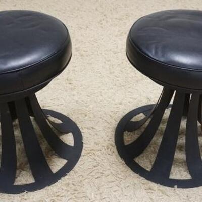 1126	PAIR OF MODERN LEATHER TOP STOOLS WITH METAL BASES, 17 IN X 20 IN HIGH	75	150	50	PLEASE PAY ATTENTION FOR DAILY ADDITIONS TO THIS...