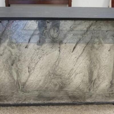 1044	SLATE TOP MIRRORED SENIC DECORATED CONSOLE W/CLASSICAL FIGURES, 54 IN WIDE X 18 IN DEEP X 34 IN HIGH	200	400	100	PLEASE PAY...