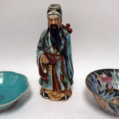 1142	3 PC ASIAN LOT, 2 BOWLS AND A STATUE, 12 IN HIGH	50	100	25	PLEASE PAY ATTENTION FOR DAILY ADDITIONS TO THIS SALE. PARTIAL UPLOADS...