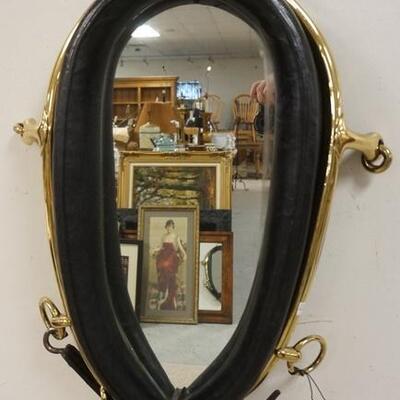 1149	LEATHER AND BRASS HORSE COLLAR MIRROR, 19 IN X 30 IN	100	200	50	PLEASE PAY ATTENTION FOR DAILY ADDITIONS TO THIS SALE. PARTIAL...