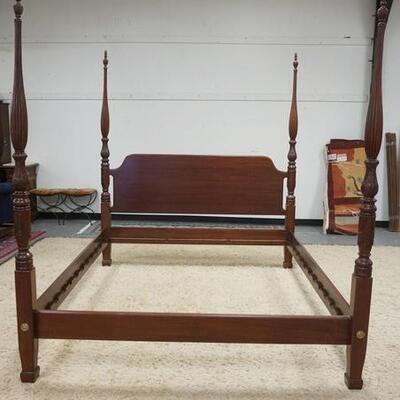 1081	4 POSTER MAHOGANY KING SIZE BED, 73 IN WIDE	250	500	100	PLEASE PAY ATTENTION FOR DAILY ADDITIONS TO THIS SALE. PARTIAL UPLOADS WILL...