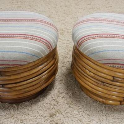 1048	PAIR OF MODERN SWIVEL BAMBOO STYLE TURNED STOOLS, 18 IN WIDE X 12 IN HIGH	100	200	50	PLEASE PAY ATTENTION FOR DAILY ADDITIONS TO...