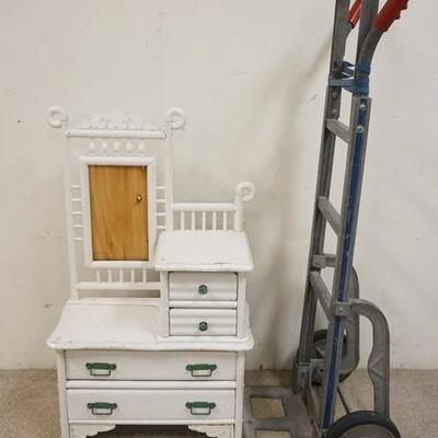 1178	DOLL SIZE VICTORIAN DRESSER, MIRROR MISSING, PAINTED WHITE, 22 IN WIDE X 37 3/4 IN HIGH	50	100	20	PLEASE PAY ATTENTION FOR DAILY...