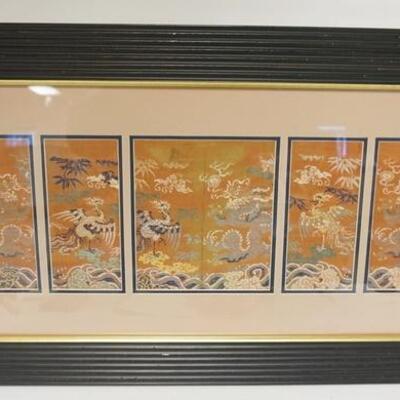 1105	FRAMED GROUP OF ASIAN NEEDLEWORK, 38 IN X 19 1/2 IN	50	100	25	PLEASE PAY ATTENTION FOR DAILY ADDITIONS TO THIS SALE. PARTIAL UPLOADS...