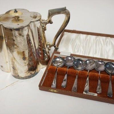 1215	LOT-SILVER PLATE TEAPOT & 8 ABERCROMBE & FITCH SPOONS IN ORIGINAL BOX	25	50	10	PLEASE PAY ATTENTION FOR DAILY ADDITIONS TO THIS...