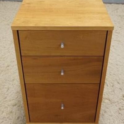 1116	MID CENTURY MODERN STYLE 3 DRAWER CABINET,BOTTOM DRAWER FILE, 16 IN WIDE X 20 1/2 IN DEEP X 26 IN HIGH	50	100	25	PLEASE PAY...