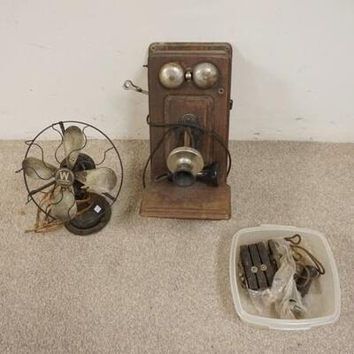 1198	LOT W/WESTING HOUSE FAN, KELLOG WALL PHONE & PHONE PARTS	50	100	25	PLEASE PAY ATTENTION FOR DAILY ADDITIONS TO THIS SALE. PARTIAL...