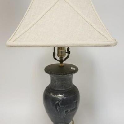 1191	METAL TABLE LAMP W/CLASSICAL FIGURES HAS CLOTH SHADE, SOME PAINT LOSS	40	80	10	PLEASE PAY ATTENTION FOR DAILY ADDITIONS TO THIS...