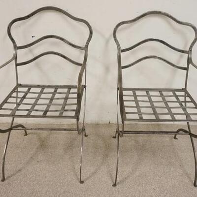 1046	PAIR OF DECORATIVE METAL ARM CHAIRS	75	150	50	PLEASE PAY ATTENTION FOR DAILY ADDITIONS TO THIS SALE. PARTIAL UPLOADS WILL BE MADE UP...