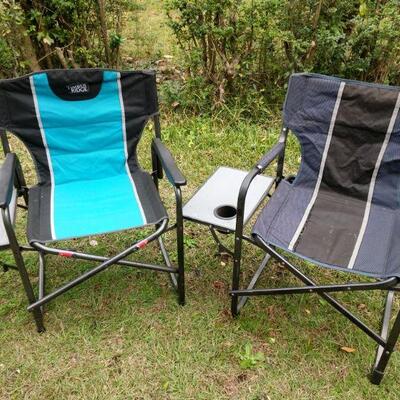 Timber Ridge Folding Chairs
https://ctbids.com/#!/description/share/679274 One of the chairs has a damaged seat, but otherwise very sturdy. 