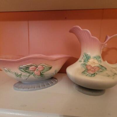 https://ctbids.com/#!/description/share/682554 These two beautiful Hull Roseville pieces are a collector’s dream. The pitcher stands 6