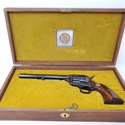 610: 

1871-1971 NRA Centennial Colt SAA .357 MAG Revolver With Display Box
Serial Number: NRA1431 Barrel Length: 7.5