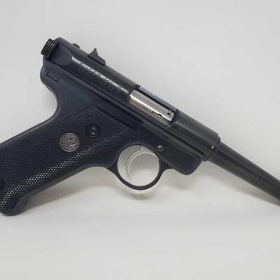 #510 â€¢ Ruger MKII .22LR Semi-Auto Pistol with Case Serial No. 221*82752 Barrel Length 4.75. 