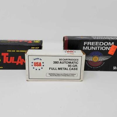 913 40 Rounds Of 380 100gr RNFP-FMJ, 50 Rounds Of .380 ACP 91 GR. FMJ, 50... 