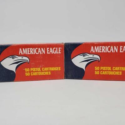 911 Factory Sealed 100 Rounds Of American Eagle .380 Auto 95 GR. Metal Ca... 