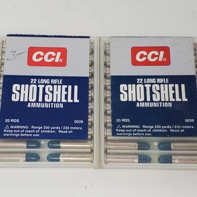 899 40 Rounds of CCI .22LR Shot Shell 40 Rounds of CCI .22LR Shot Shell 