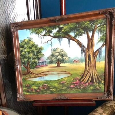 https://www.ebay.com/itm/114575987142	FL1005 Oil on Canvas Plantation Painting Estate Sale Pickup	 $199.99 

