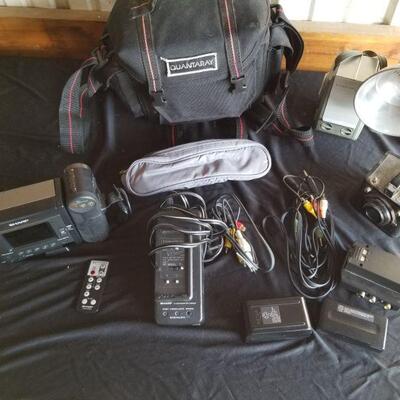 https://ctbids.com/#!/description/share/687771 Sharp Viewcam 8 Video Camera and More. Sharp 8mm Handycam with cords and miscellaneous...