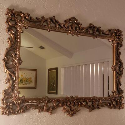 Large Ornate Vintage Mirror