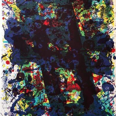 One of several Sam Francis prints signed